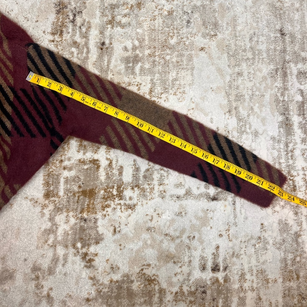 Nine West Burgundy and Tan Geometric Cardigan‎ - Picture 7 of 8